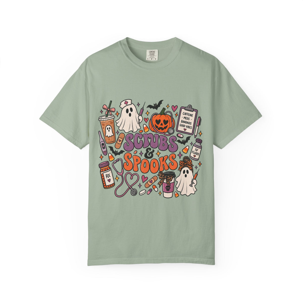 Halloween Sips & Spooks T-Shirt — Cute Coffee Ghosts Pumpkin Graphic Tee
