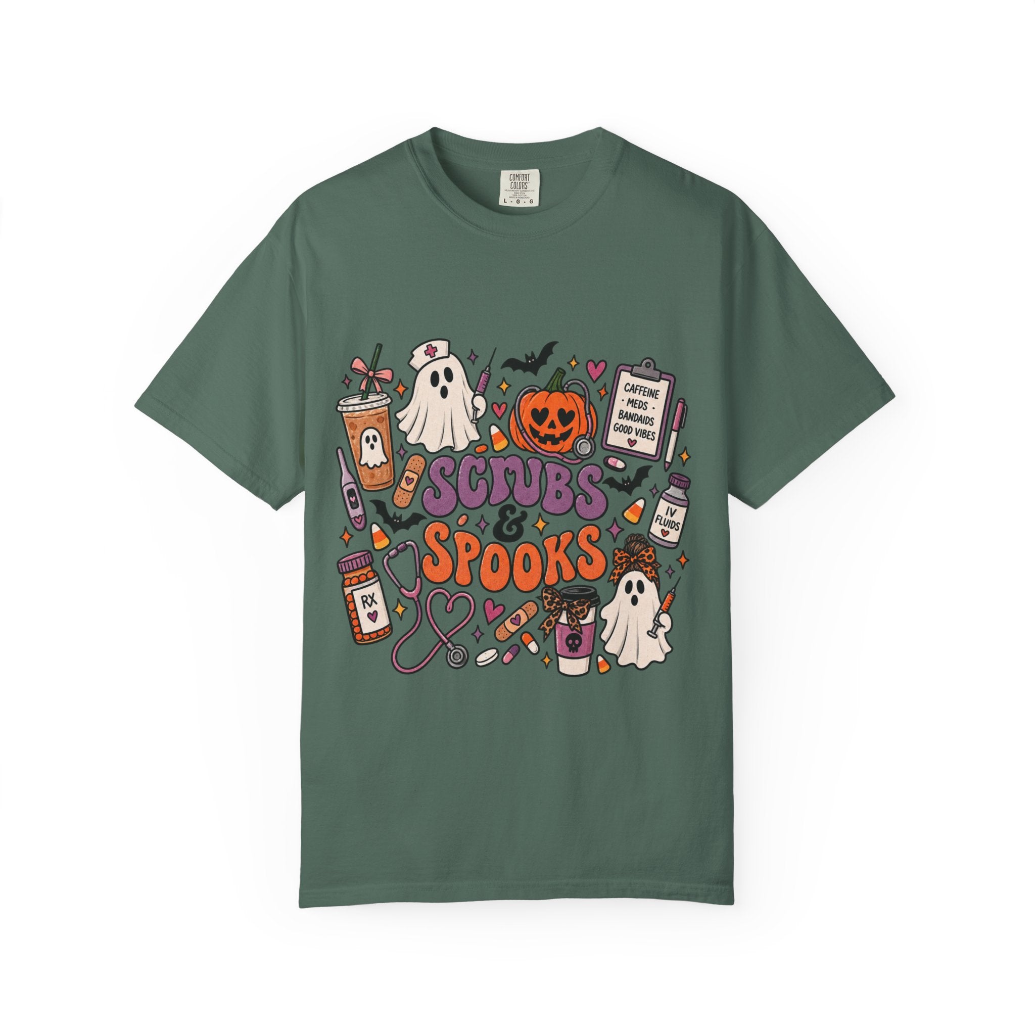Halloween Sips & Spooks T-Shirt — Cute Coffee Ghosts Pumpkin Graphic Tee