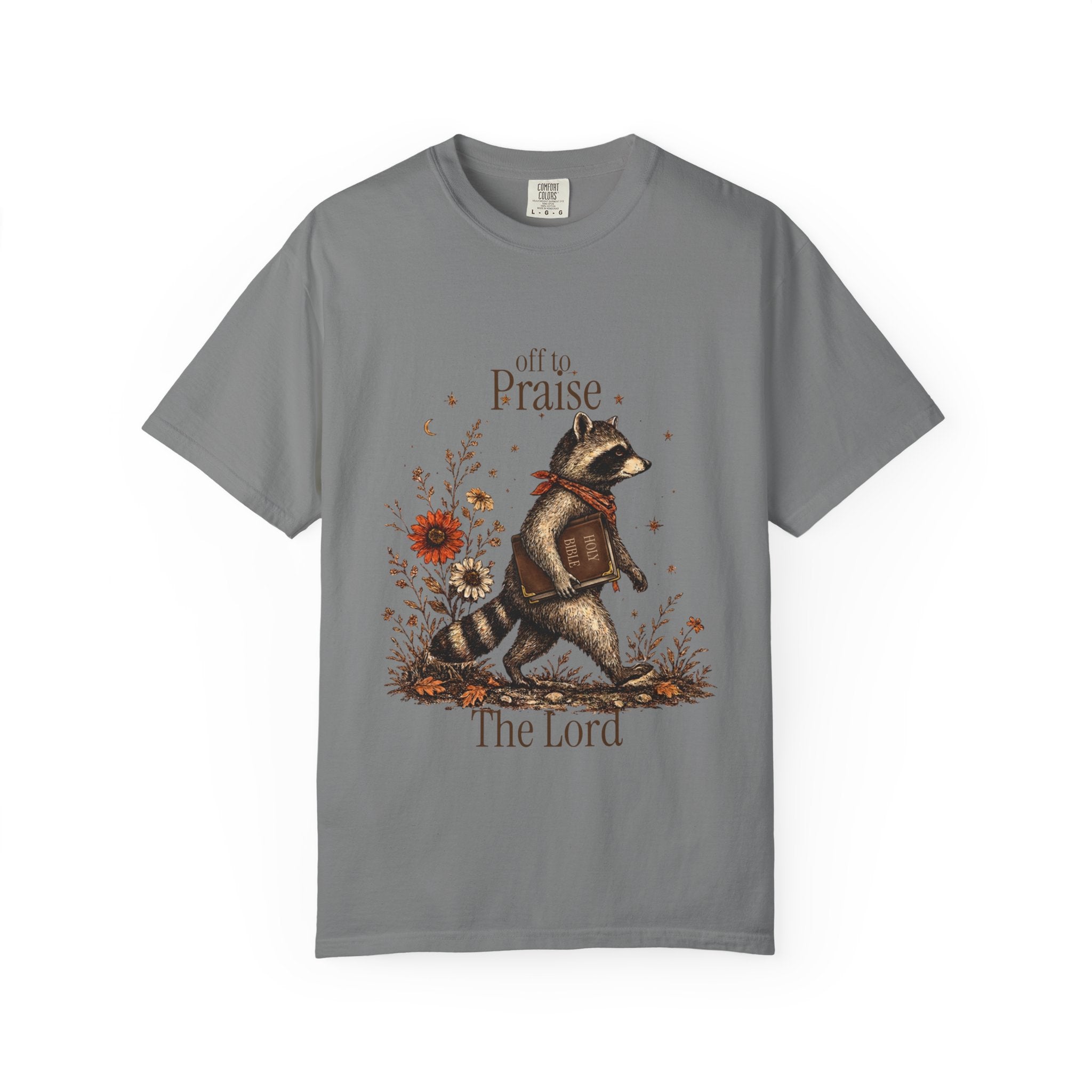 Praise the Lord Raccoon T-Shirt — Faith Graphic Tee