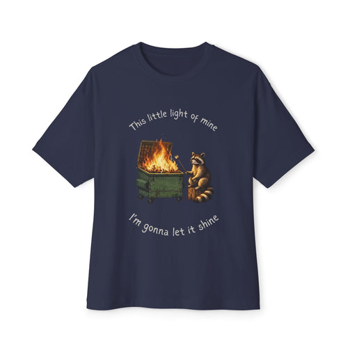 Dumpster Fire Raccoon Tee — "This Little Light of Mine I'm Gonna Let It Shine" Graphic T-Shirt