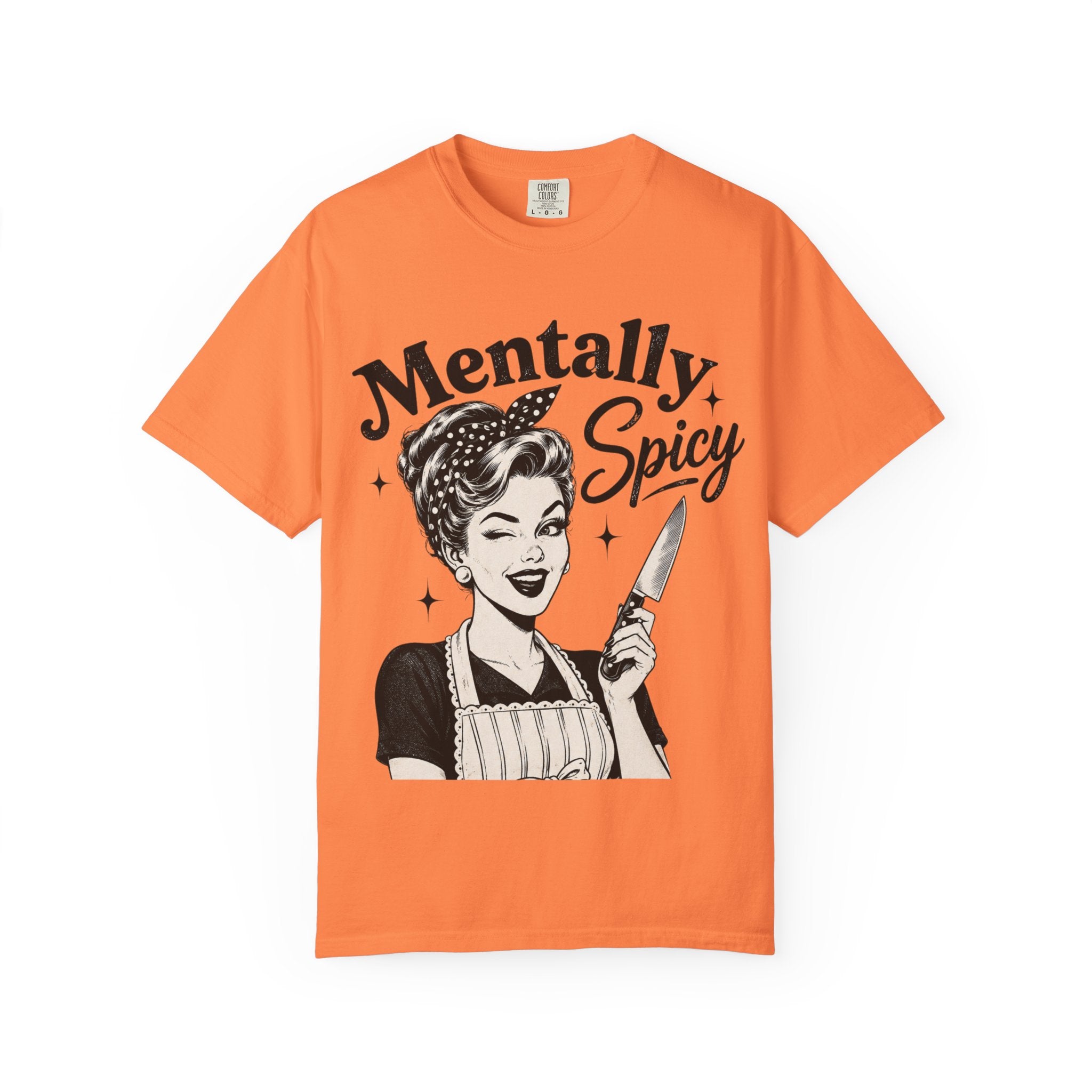 Mentally Spicy T-Shirt — Retro Pinup Chef Graphic Tee