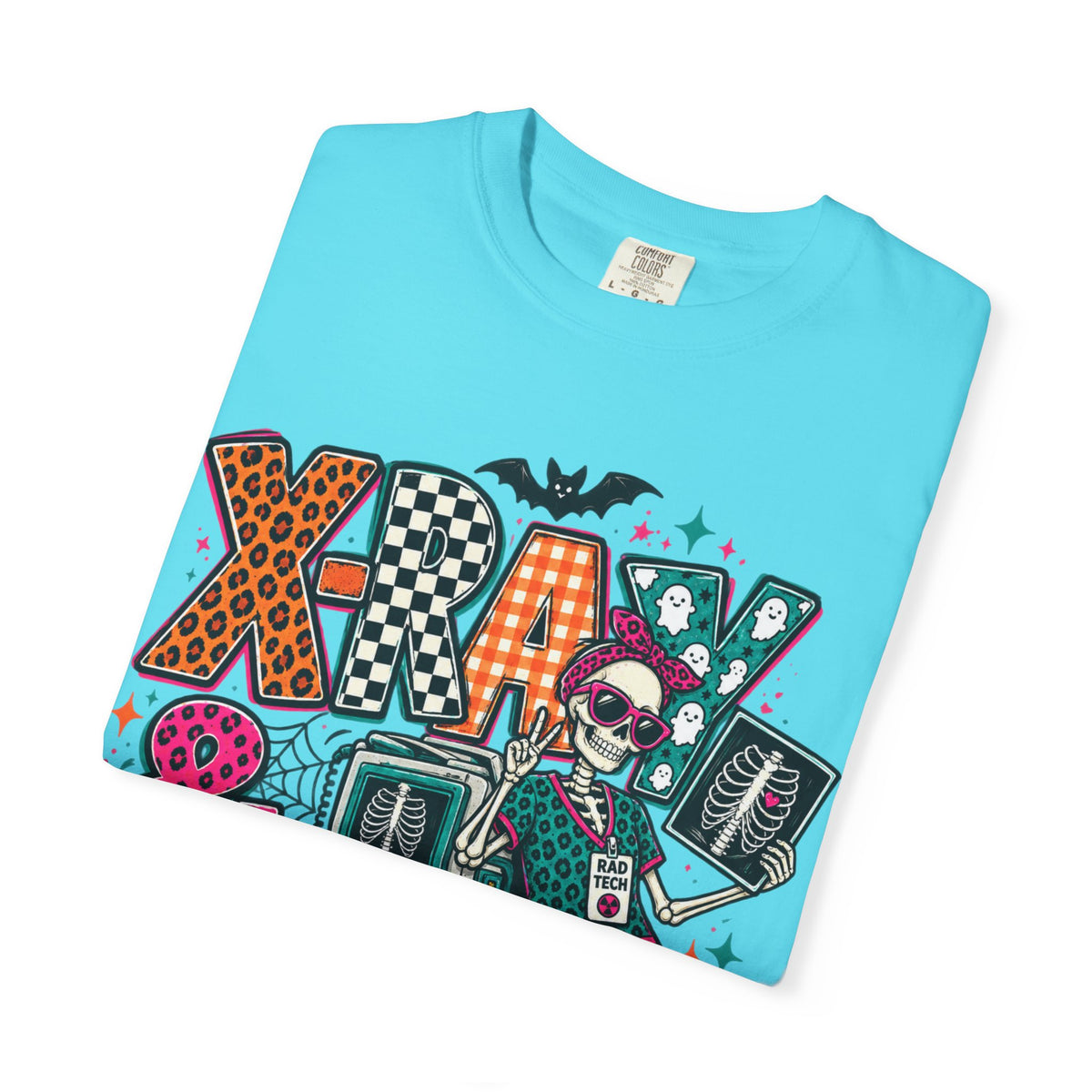 Halloween Floral Witch T-Shirt — "X-Ray & Slay" Graphic Tee