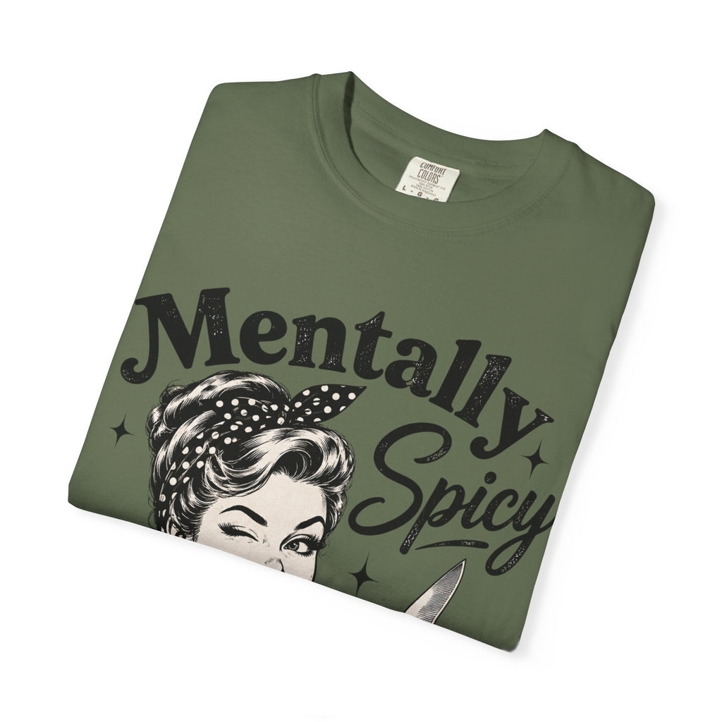 Mentally Spicy T-Shirt — Retro Pinup Chef Graphic Tee