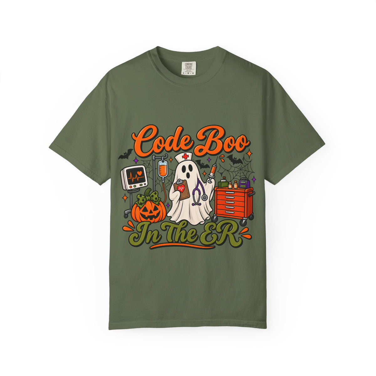 Code Boo in the ER T-Shirt — Halloween Nurse/EMT Medical Tee