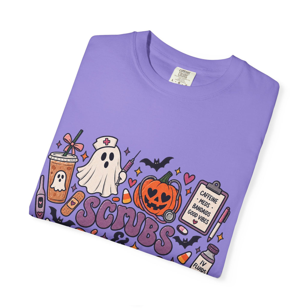 Halloween Sips & Spooks T-Shirt — Cute Coffee Ghosts Pumpkin Graphic Tee