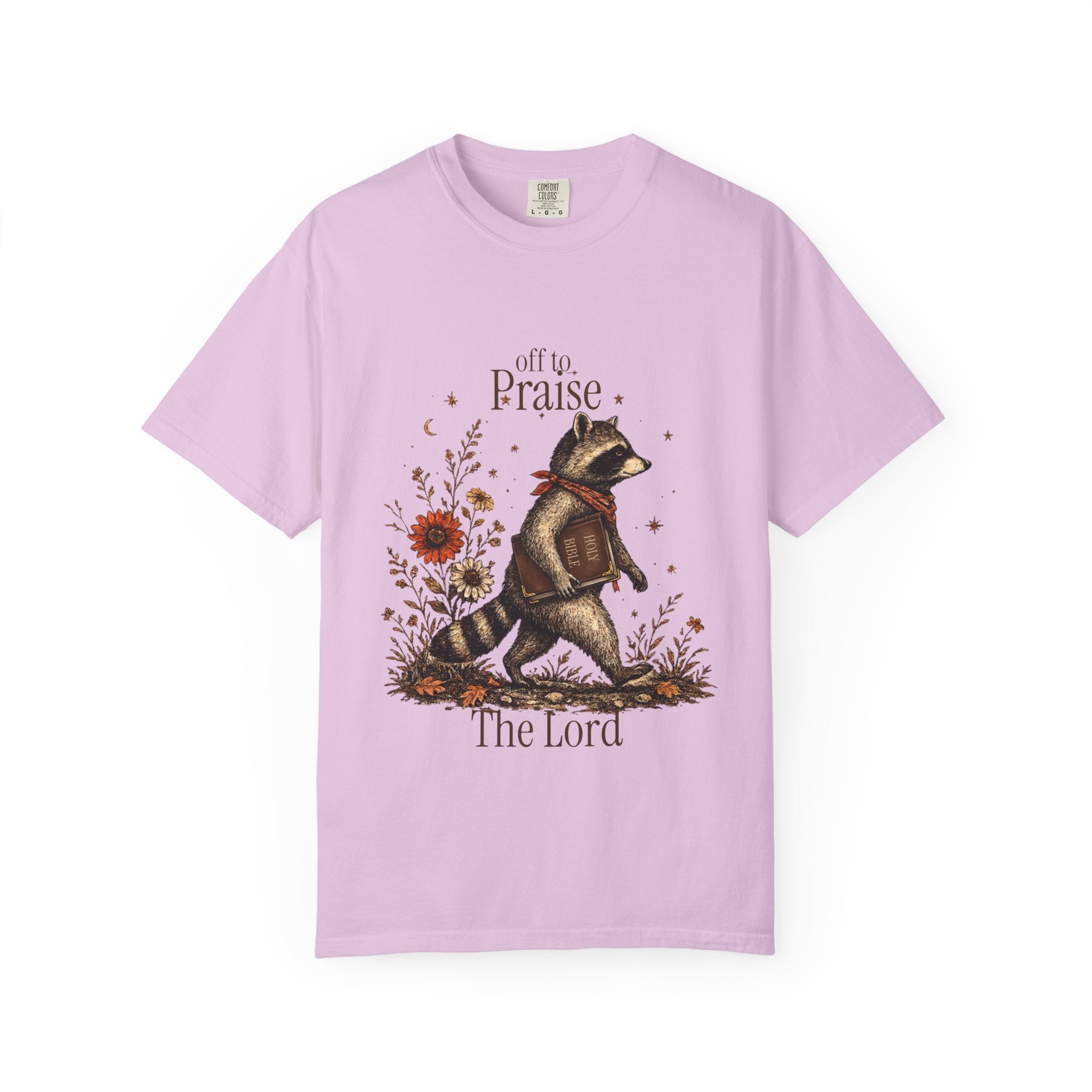 Praise the Lord Raccoon T-Shirt — Faith Graphic Tee