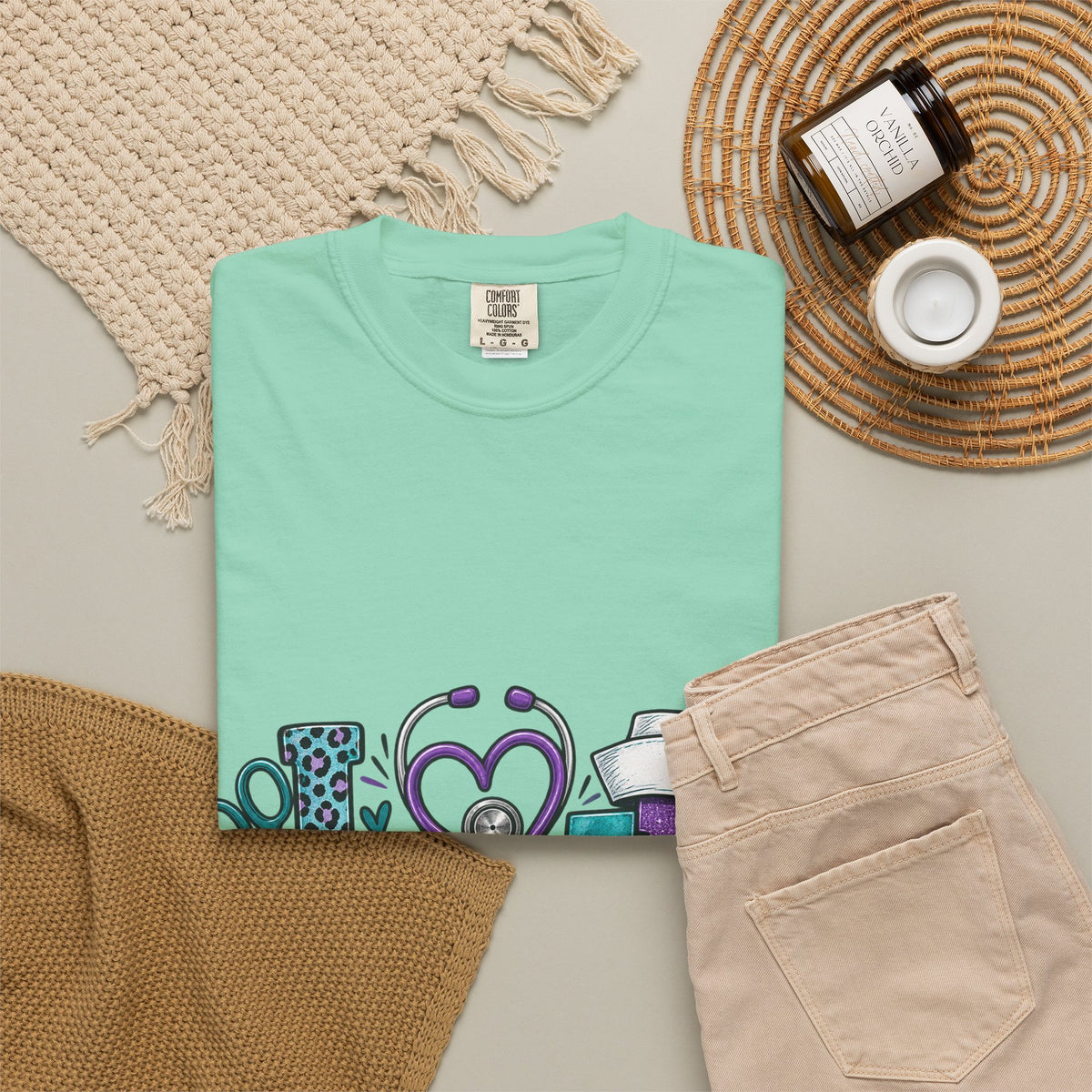 Nurse Love T-Shirt — Medical Hearts, Stethoscope & Scrubs Graphic