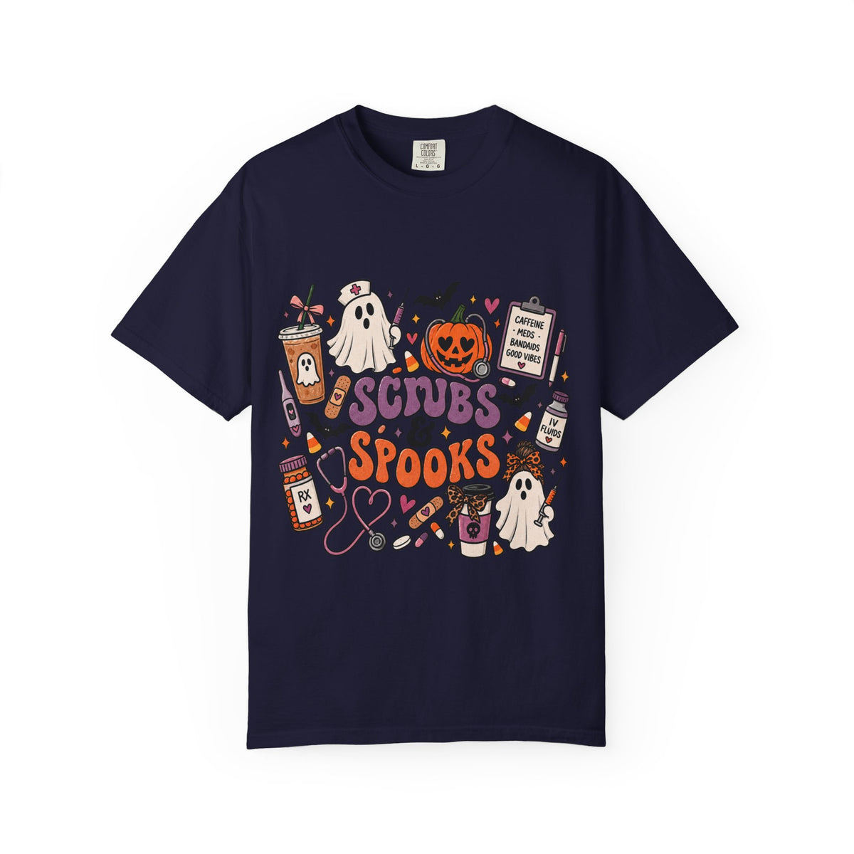 Halloween Sips & Spooks T-Shirt — Cute Coffee Ghosts Pumpkin Graphic Tee