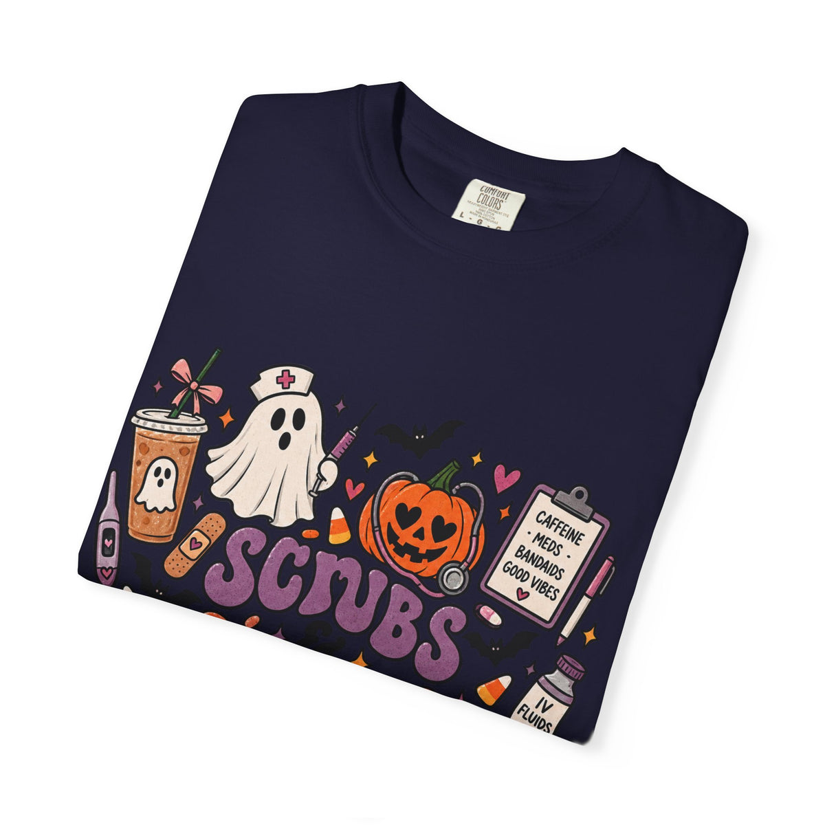 Halloween Sips & Spooks T-Shirt — Cute Coffee Ghosts Pumpkin Graphic Tee