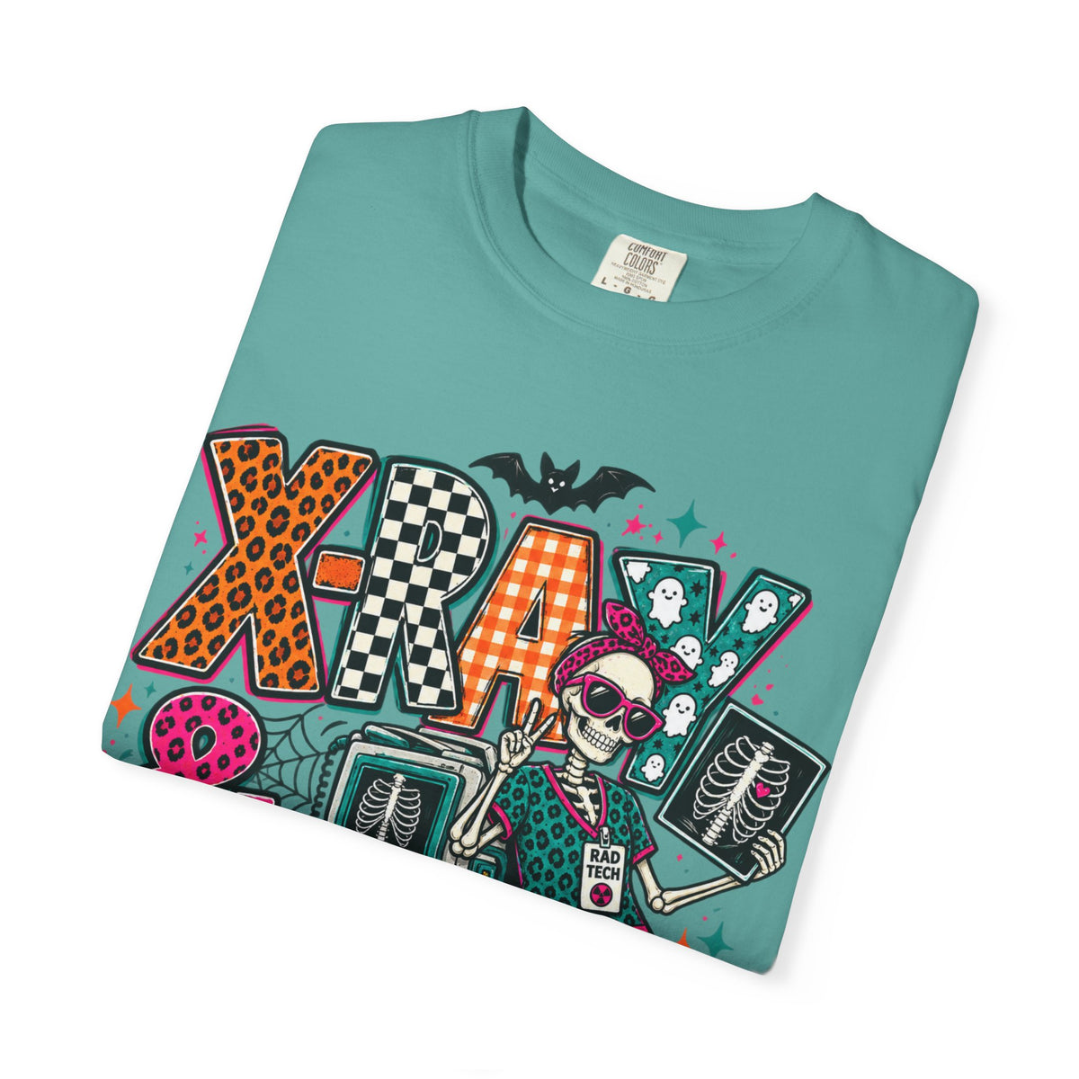 Halloween Floral Witch T-Shirt — "X-Ray & Slay" Graphic Tee
