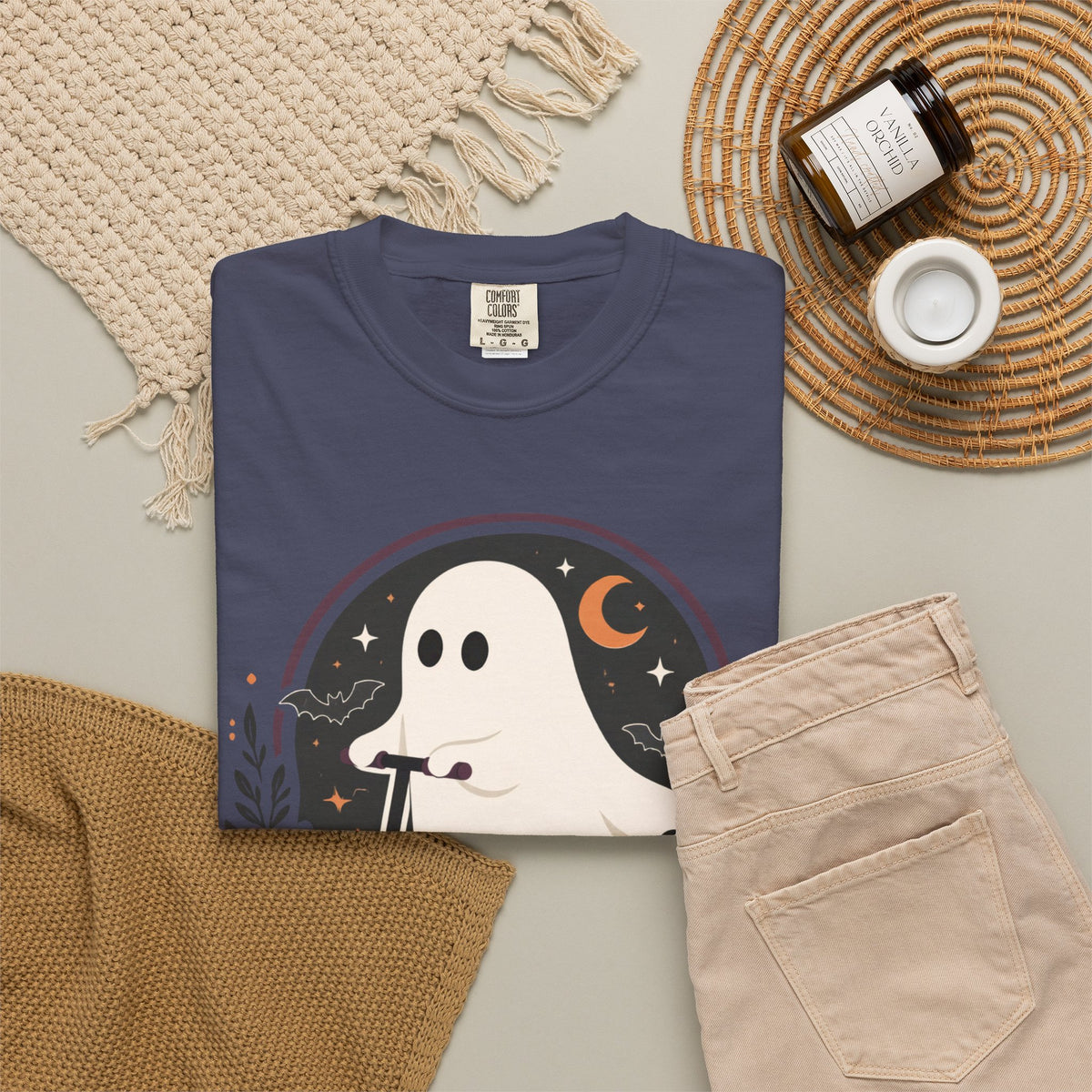 Ghost Scooter T‑Shirt — "Off to Regulate Some Spooky Emotions" Halloween Tee