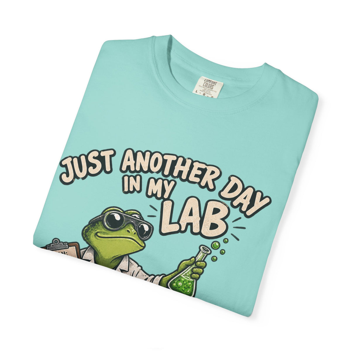 Just Another Day in My Lab Frog T-Shirt — Cute Scientist Amphibian Tee for Lab Lovers
