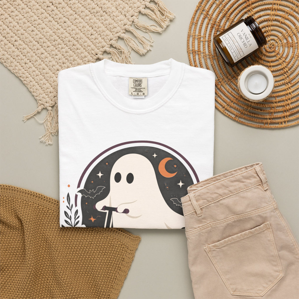 Ghost Scooter T‑Shirt — "Off to Regulate Some Spooky Emotions" Halloween Tee