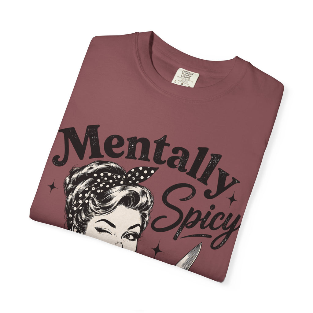 Mentally Spicy T-Shirt — Retro Pinup Chef Graphic Tee