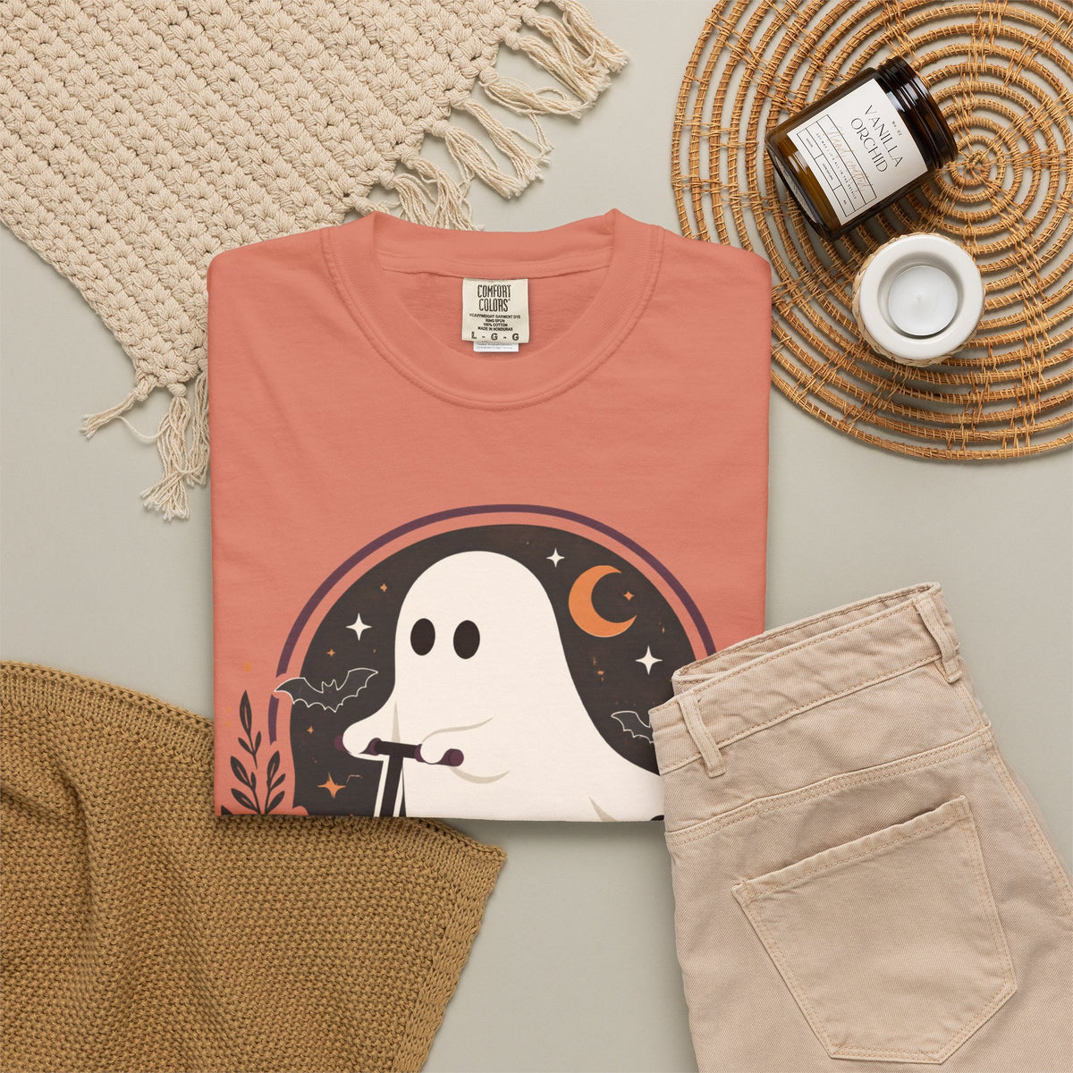 Ghost Scooter T‑Shirt — "Off to Regulate Some Spooky Emotions" Halloween Tee