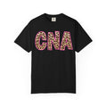 CNA Leopard Print Tee — Pink Outline Certified Nursing Assistant Shirt