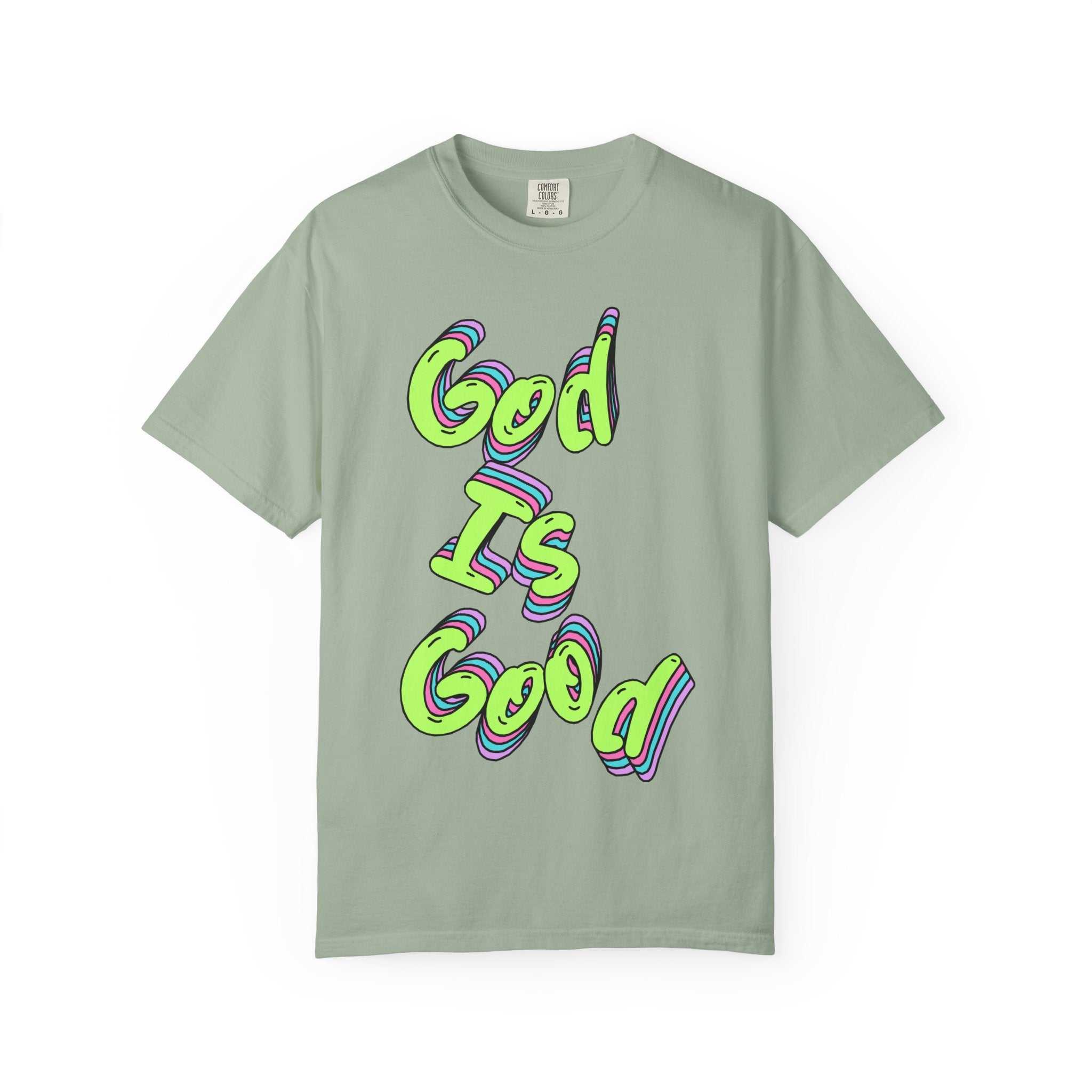 God Is Good Graphic T-Shirt — Neon Faith Tee