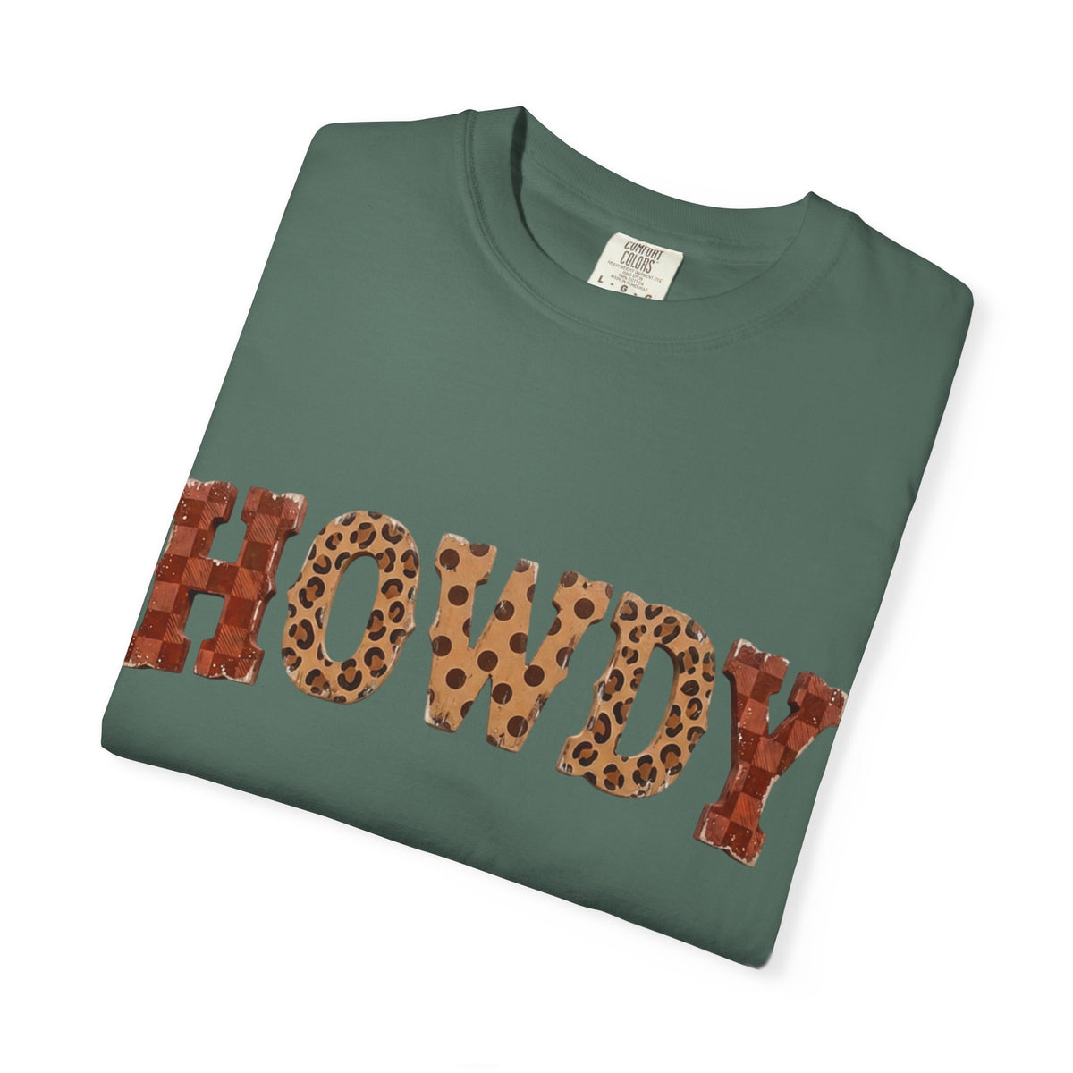 Howdy Leopard Print Tee — Western Graphic Cotton T‑Shirt