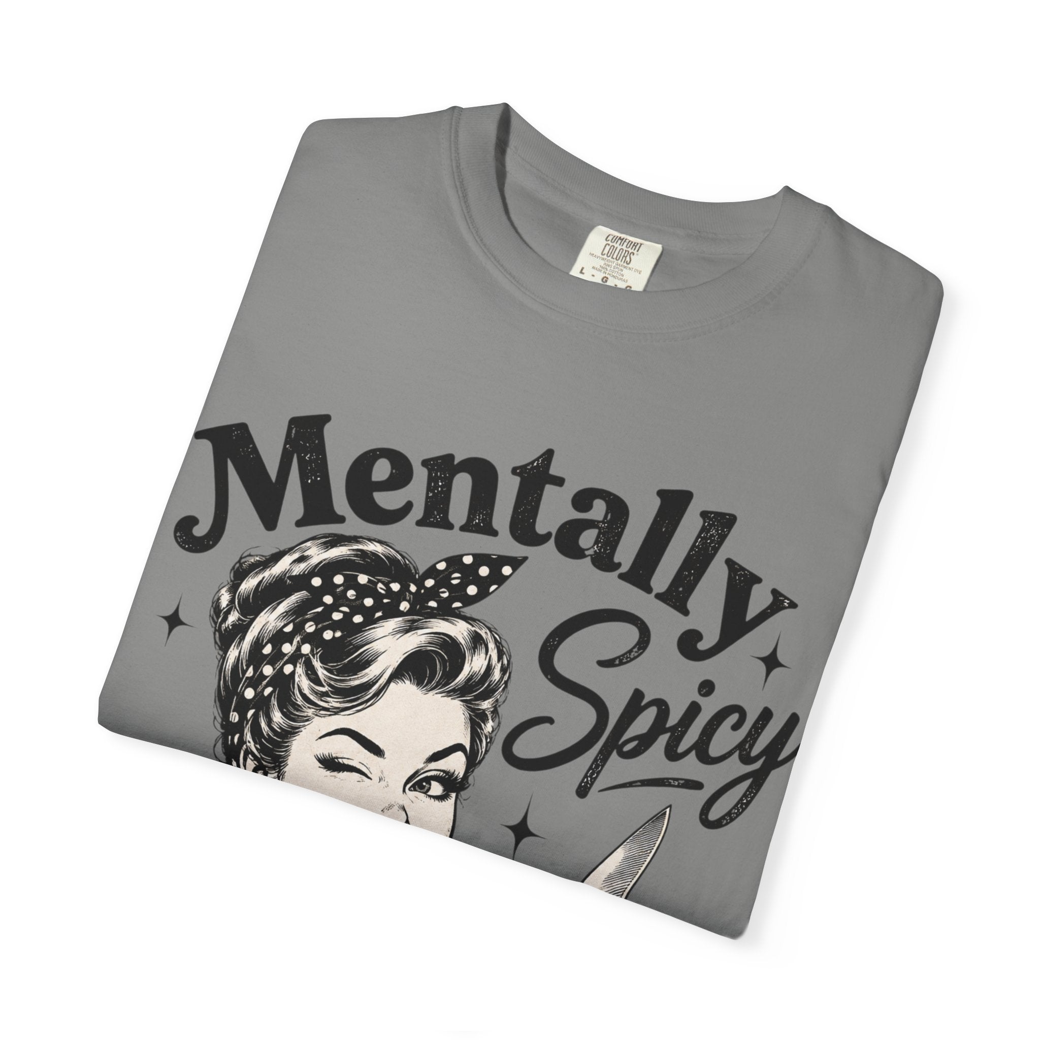 Mentally Spicy T-Shirt — Retro Pinup Chef Graphic Tee