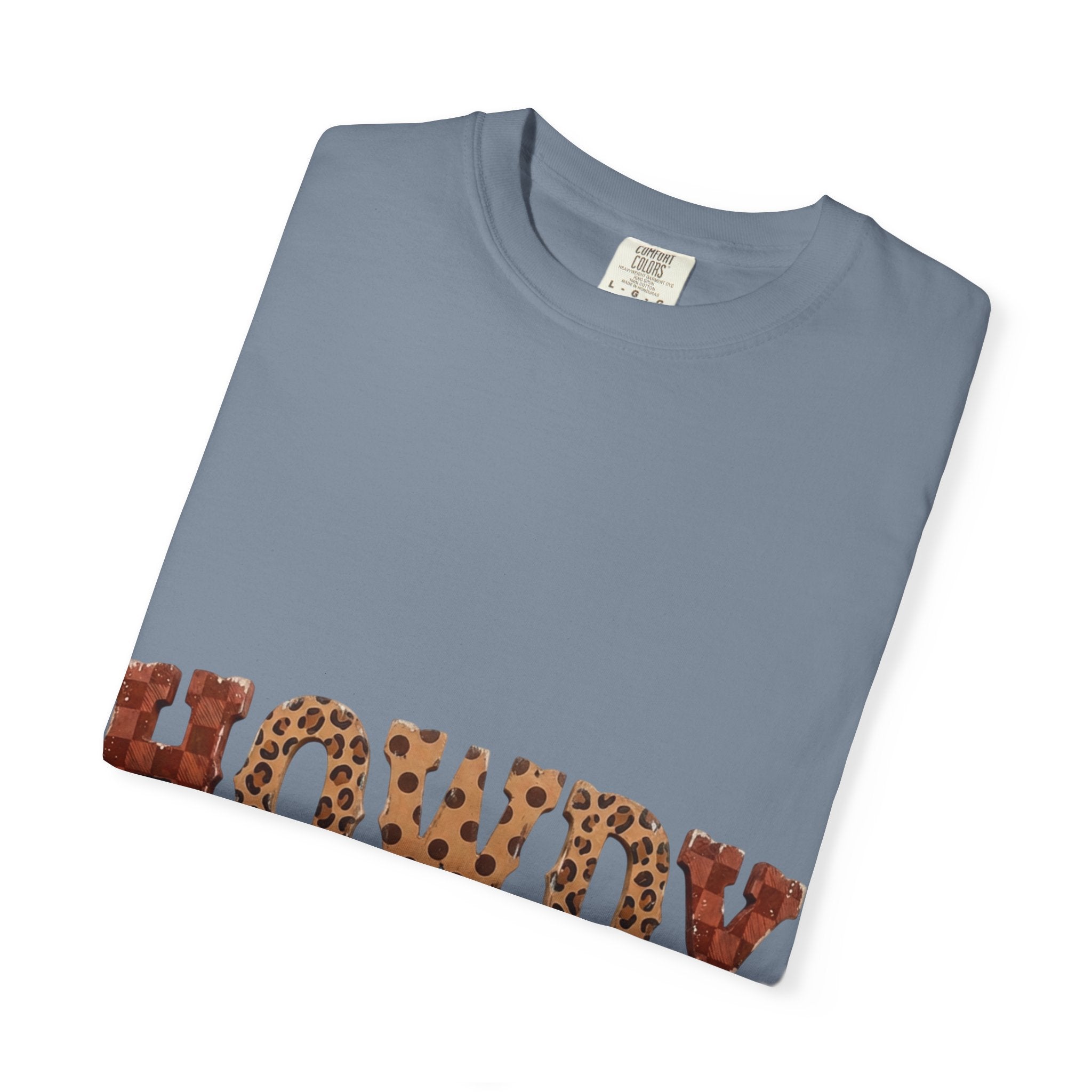 Howdy Leopard Print Tee — Western Graphic Cotton T‑Shirt