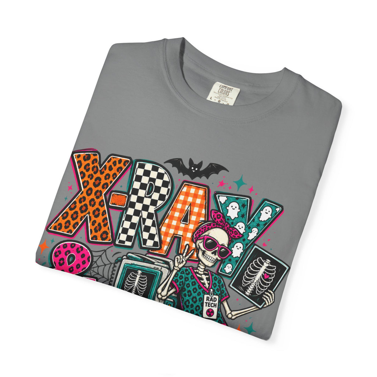 Halloween Floral Witch T-Shirt — "X-Ray & Slay" Graphic Tee