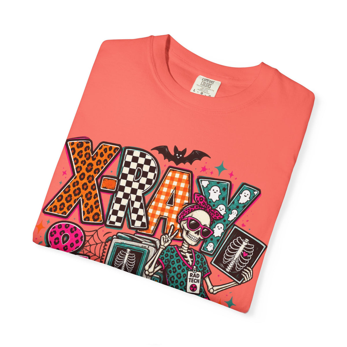 Halloween Floral Witch T-Shirt — "X-Ray & Slay" Graphic Tee