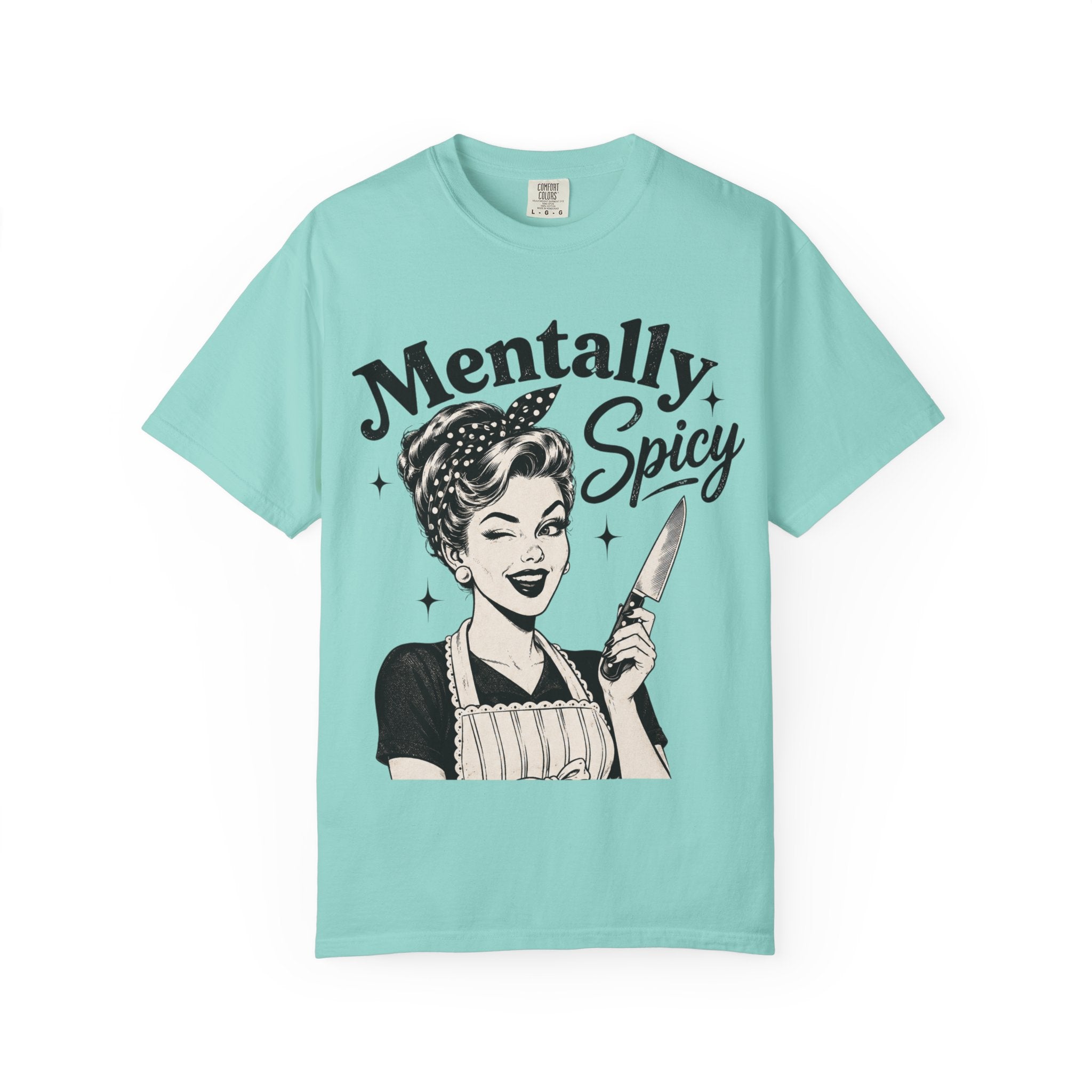 Mentally Spicy T-Shirt — Retro Pinup Chef Graphic Tee