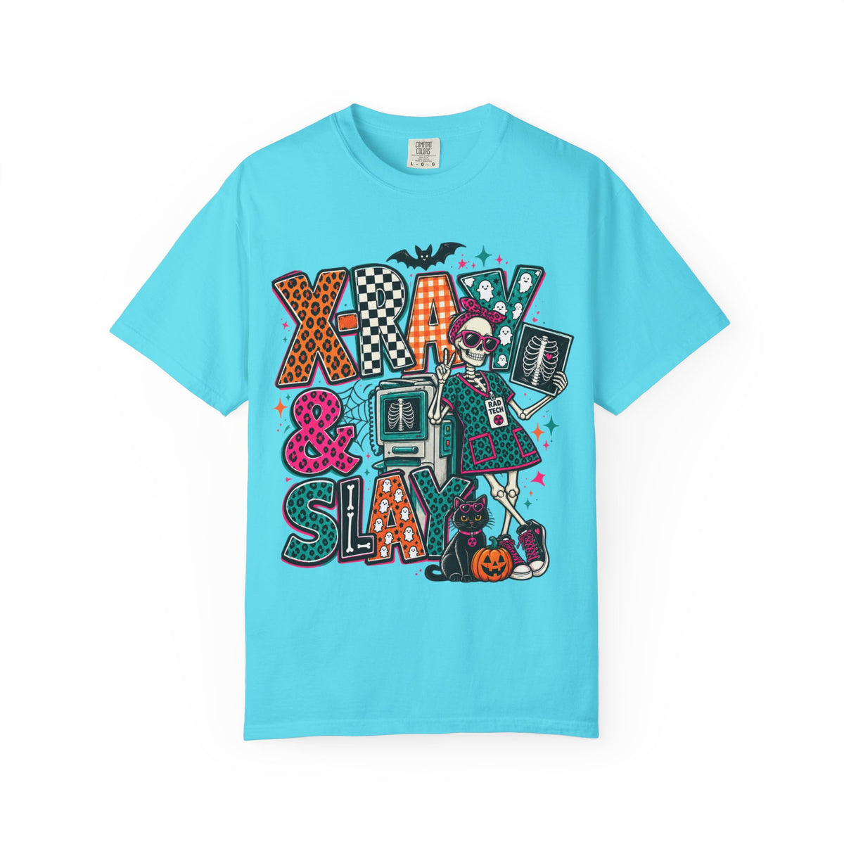 Halloween Floral Witch T-Shirt — "X-Ray & Slay" Graphic Tee
