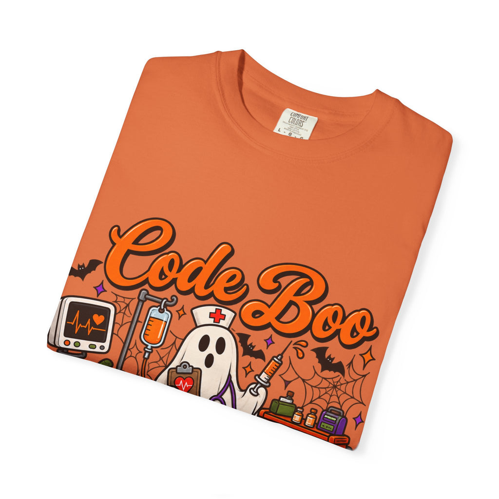 Code Boo in the ER T-Shirt — Halloween Nurse/EMT Medical Tee