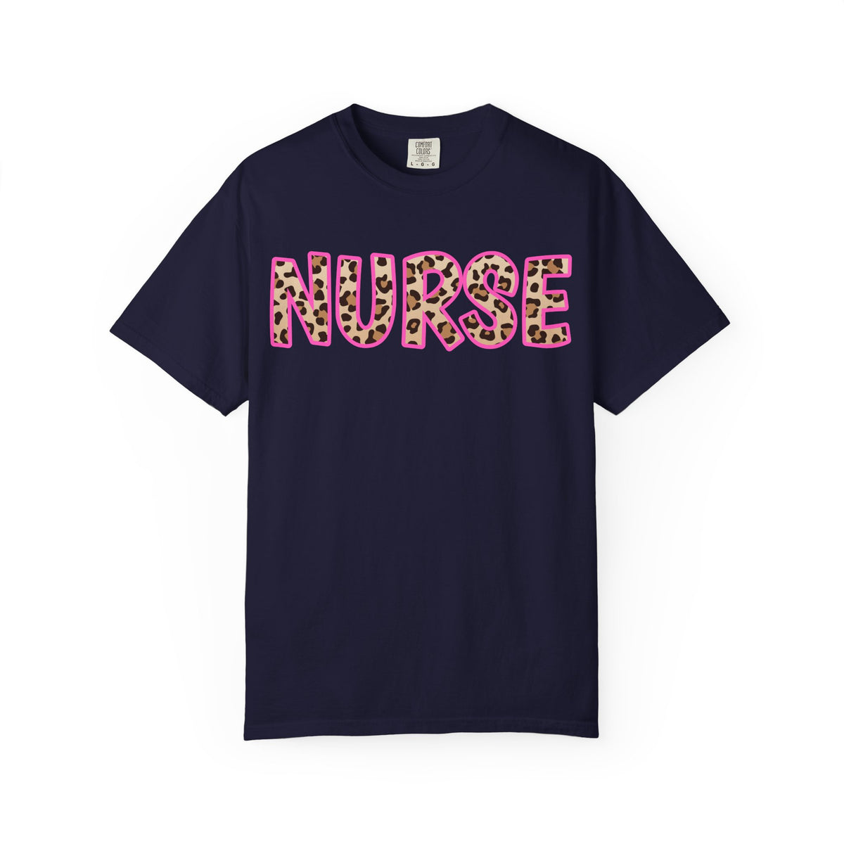 Nurse Leopard Print T-Shirt — Bold Pink Animal Print Nursing Tee