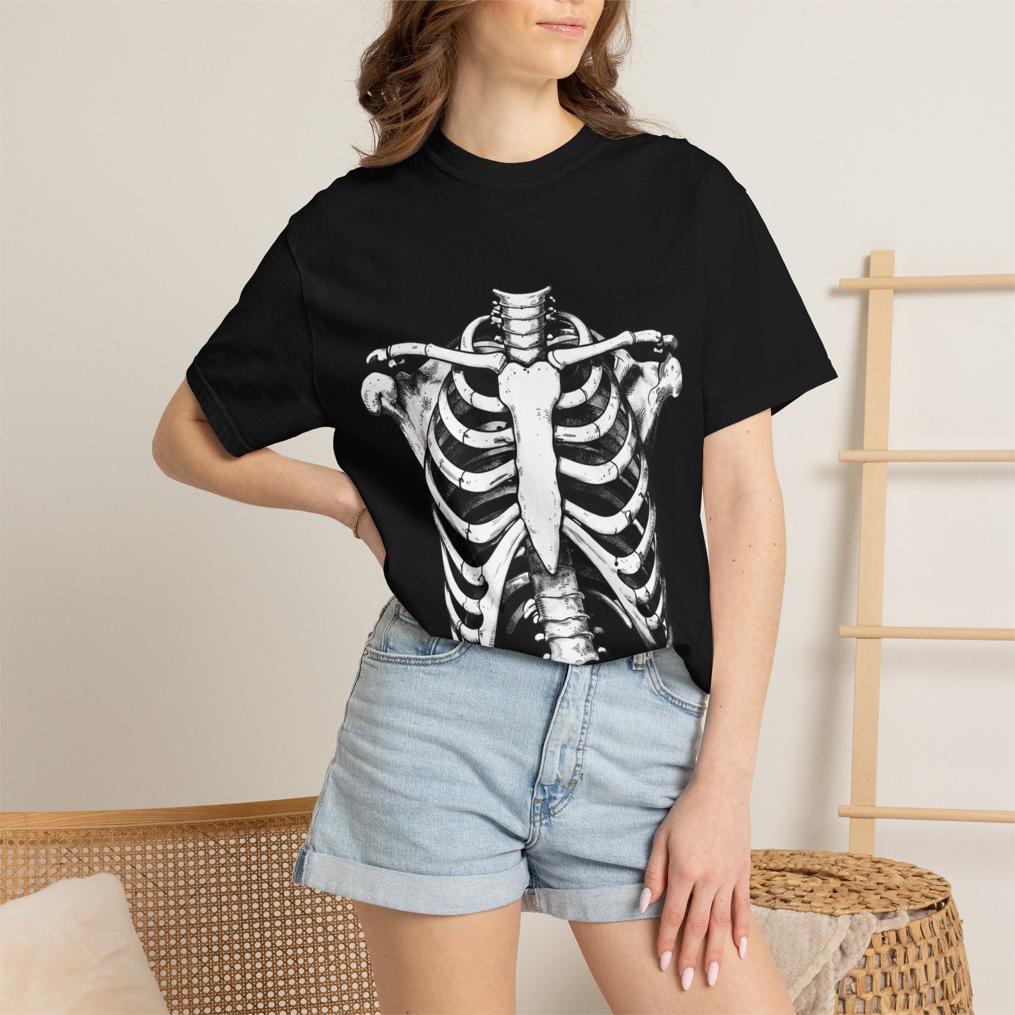 Rib Cage Anatomy T-Shirt — Vintage Skeleton Graphic Tee