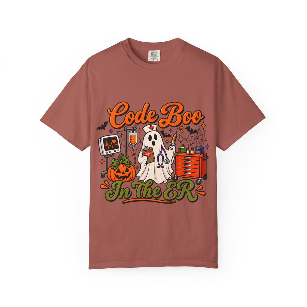 Code Boo in the ER T-Shirt — Halloween Nurse/EMT Medical Tee