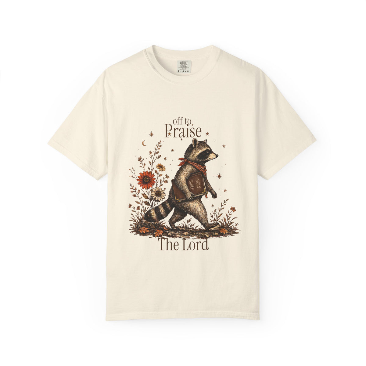 Praise the Lord Raccoon T-Shirt — Faith Graphic Tee