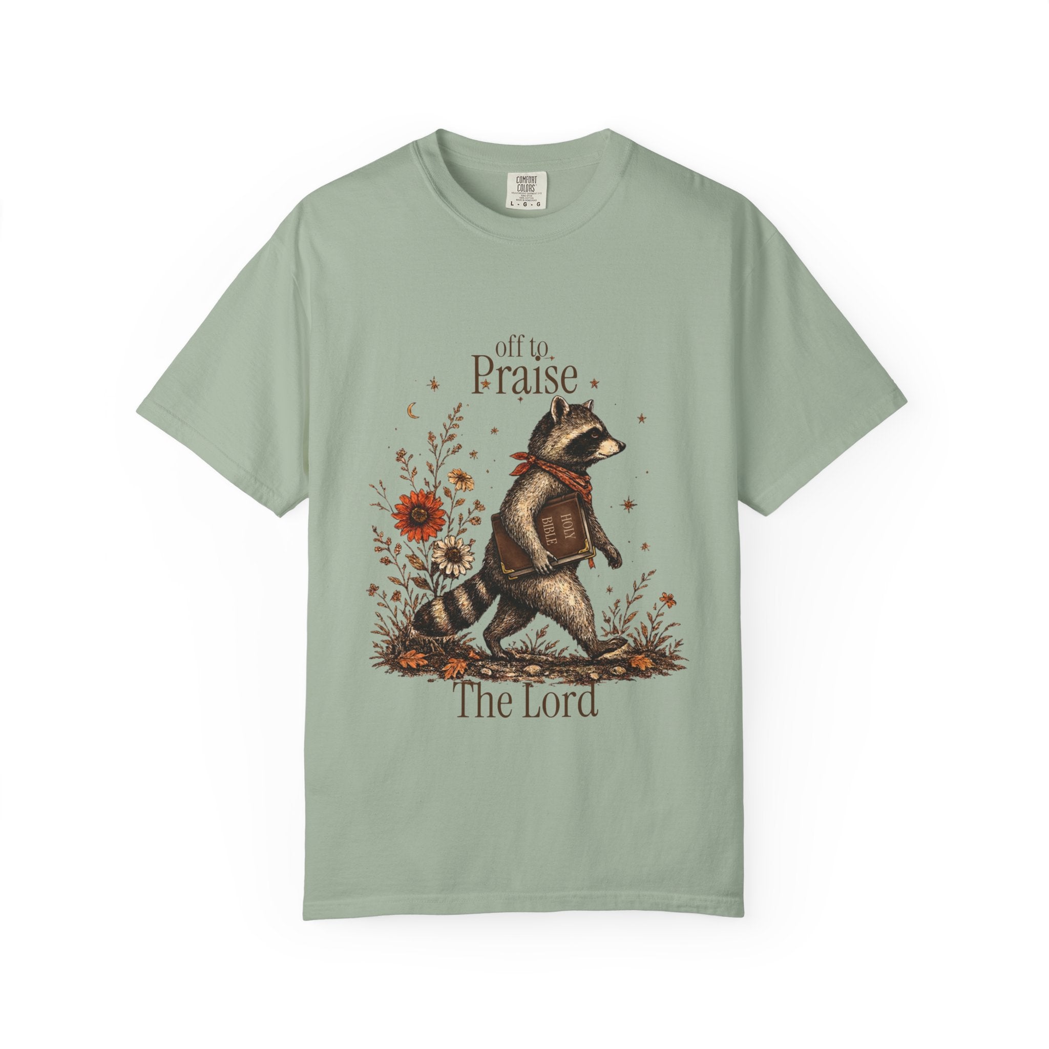 Praise the Lord Raccoon T-Shirt — Faith Graphic Tee