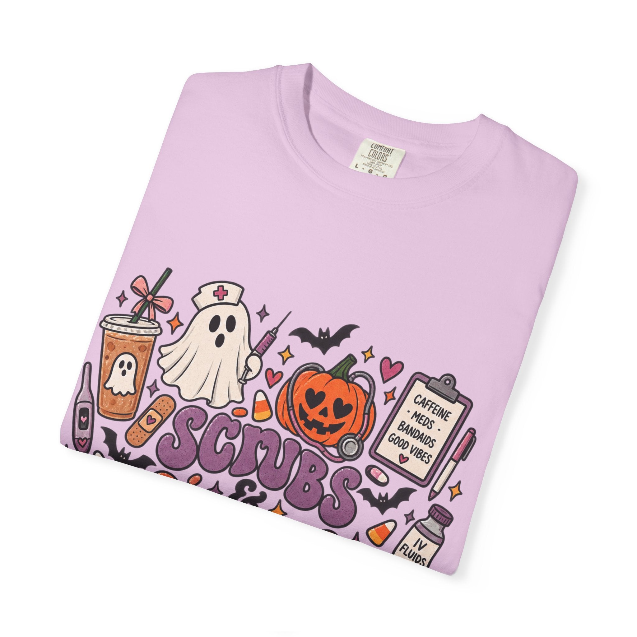 Halloween Sips & Spooks T-Shirt — Cute Coffee Ghosts Pumpkin Graphic Tee