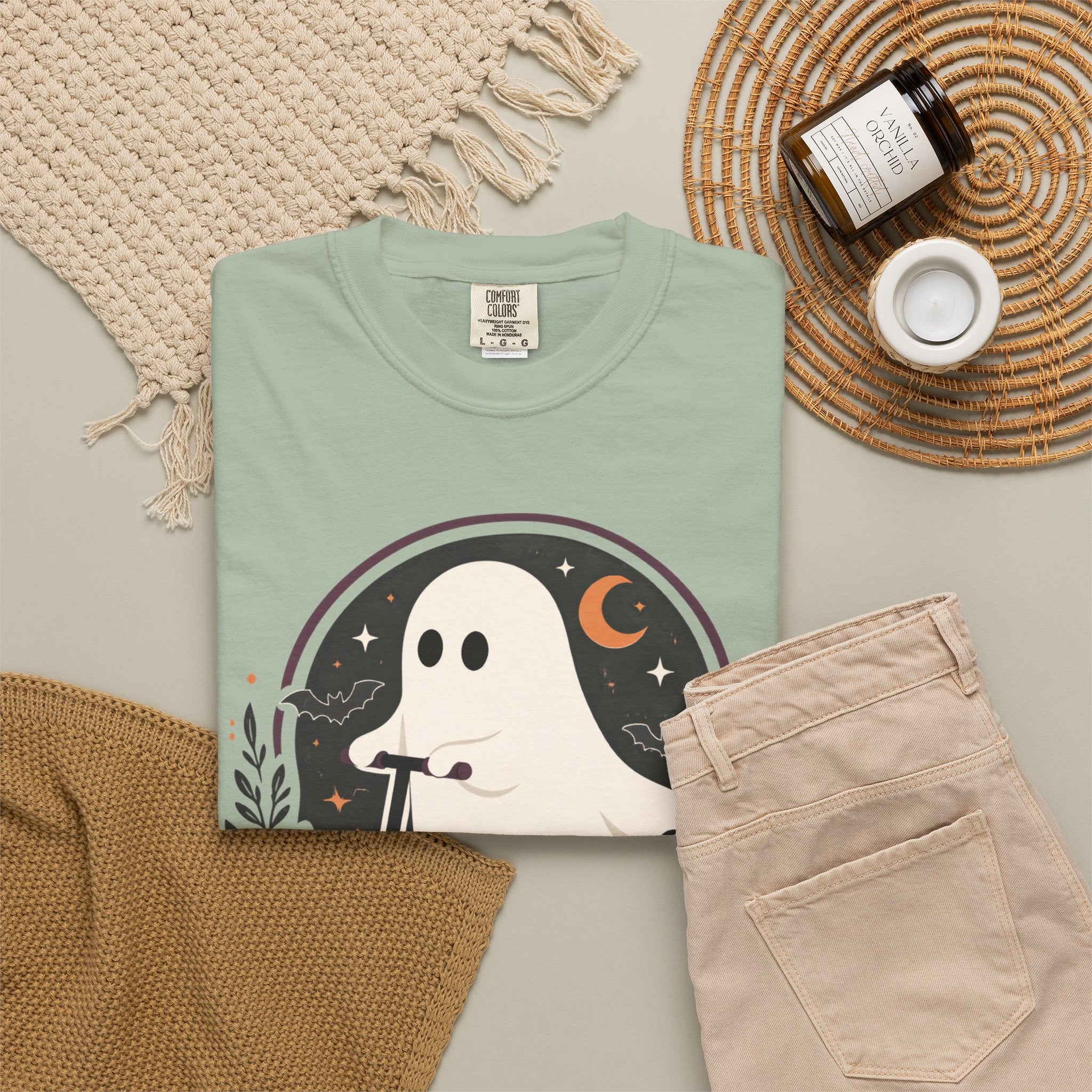 Ghost Scooter T‑Shirt — "Off to Regulate Some Spooky Emotions" Halloween Tee