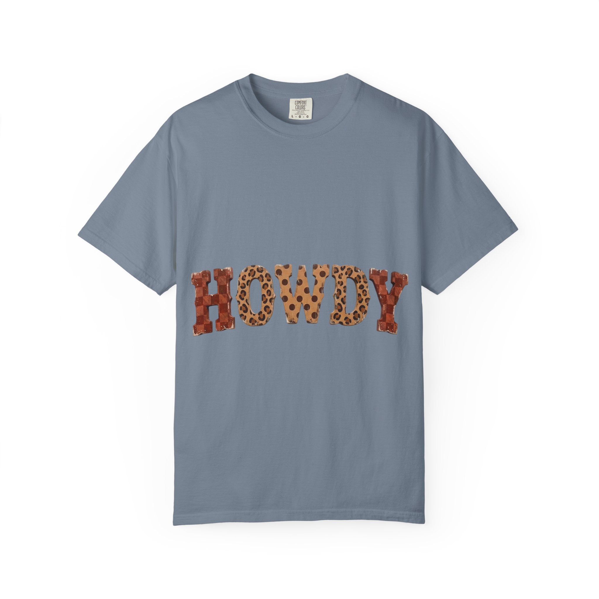 Howdy Leopard Print Tee — Western Graphic Cotton T‑Shirt