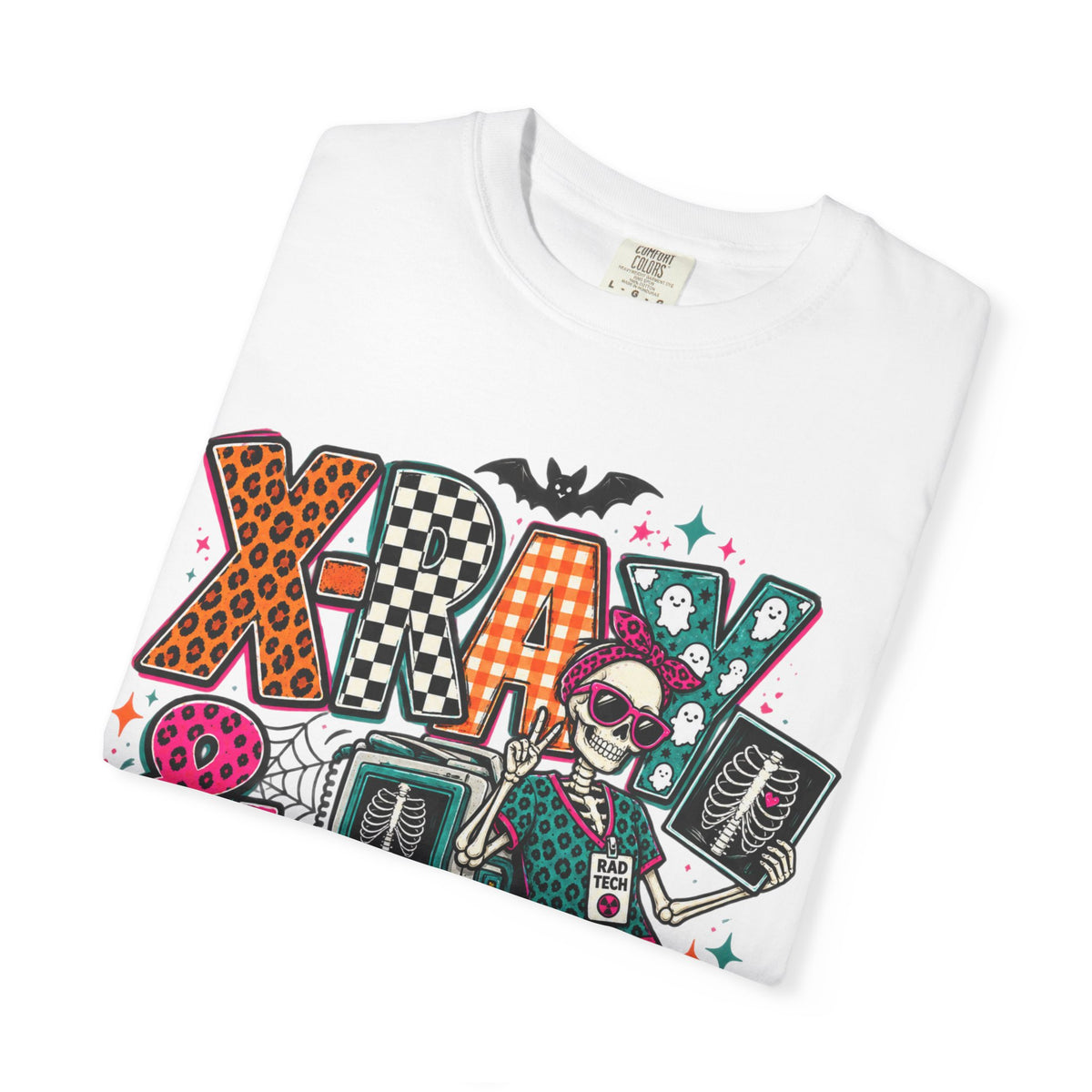 Halloween Floral Witch T-Shirt — "X-Ray & Slay" Graphic Tee