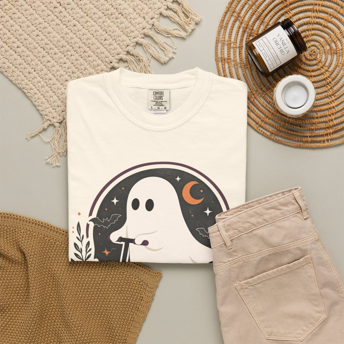 Ghost Scooter T‑Shirt — "Off to Regulate Some Spooky Emotions" Halloween Tee