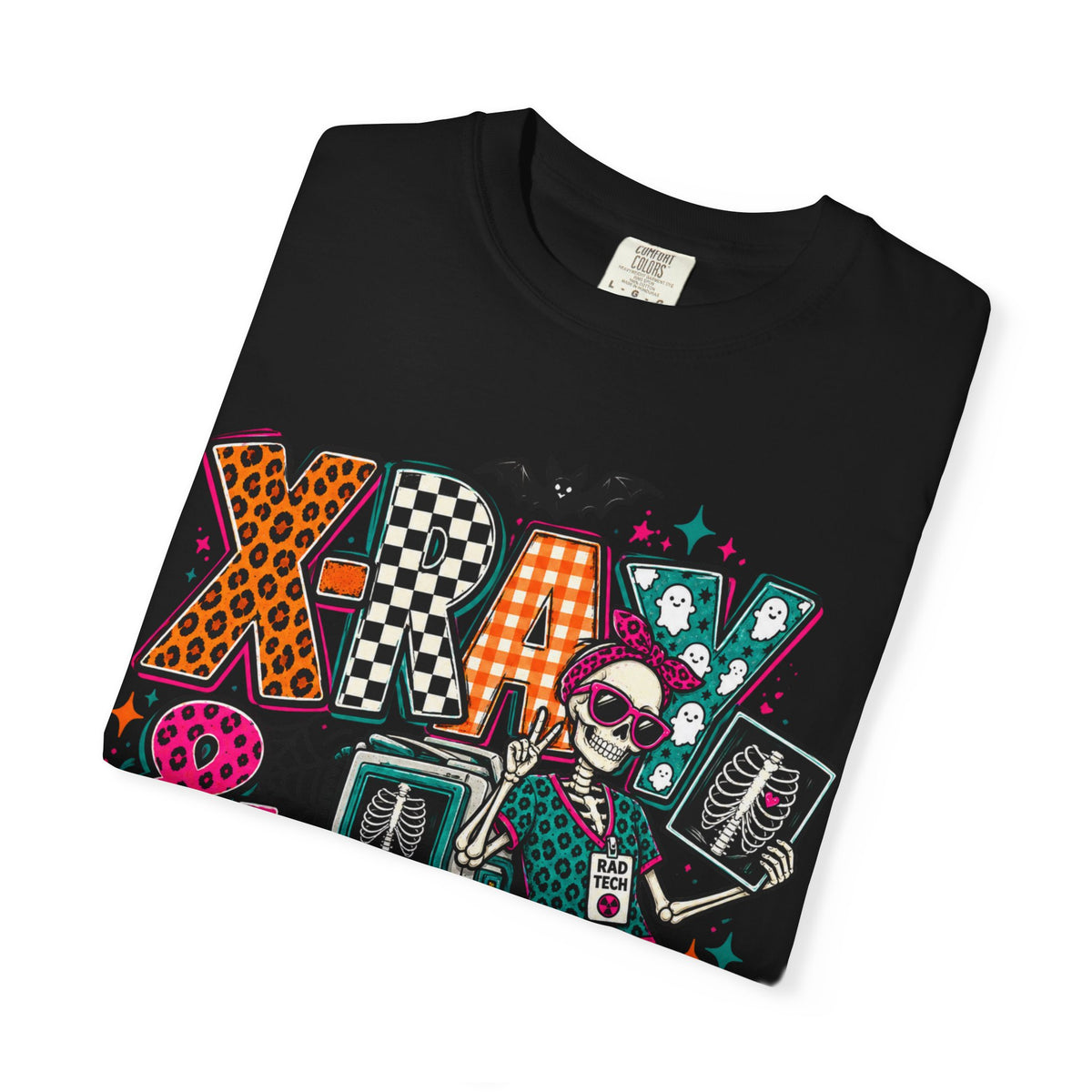 Halloween Floral Witch T-Shirt — "X-Ray & Slay" Graphic Tee