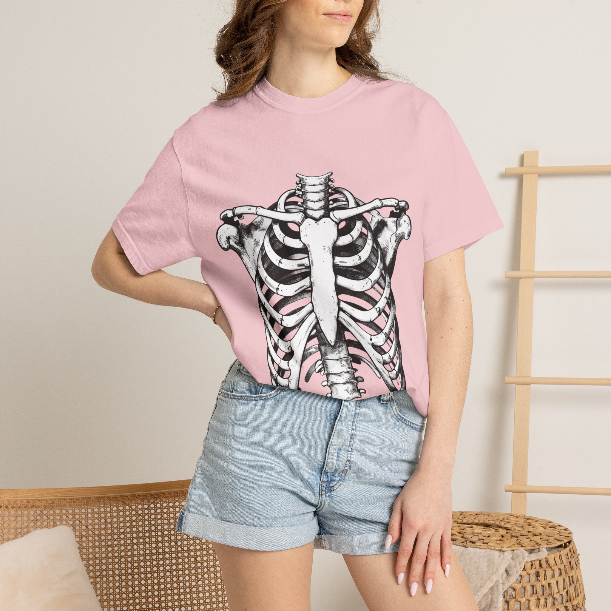 Rib Cage Anatomy T-Shirt — Vintage Skeleton Graphic Tee