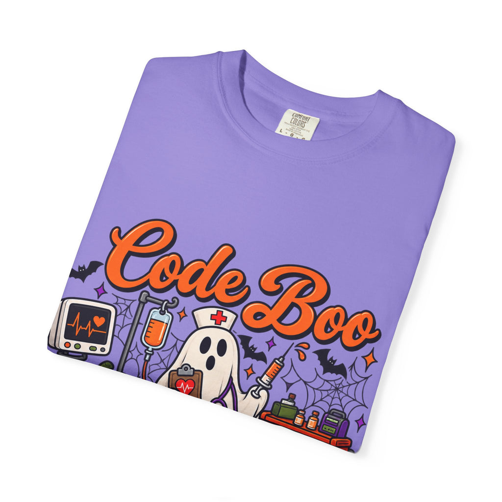 Code Boo in the ER T-Shirt — Halloween Nurse/EMT Medical Tee