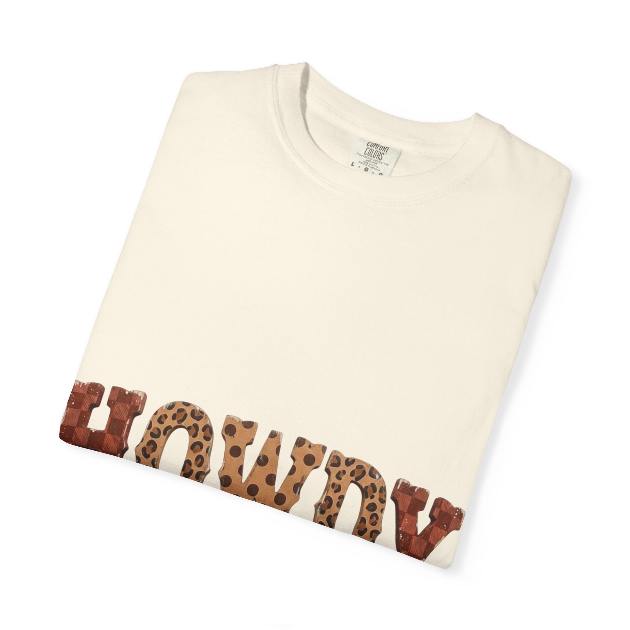 Howdy Leopard Print Tee — Western Graphic Cotton T‑Shirt