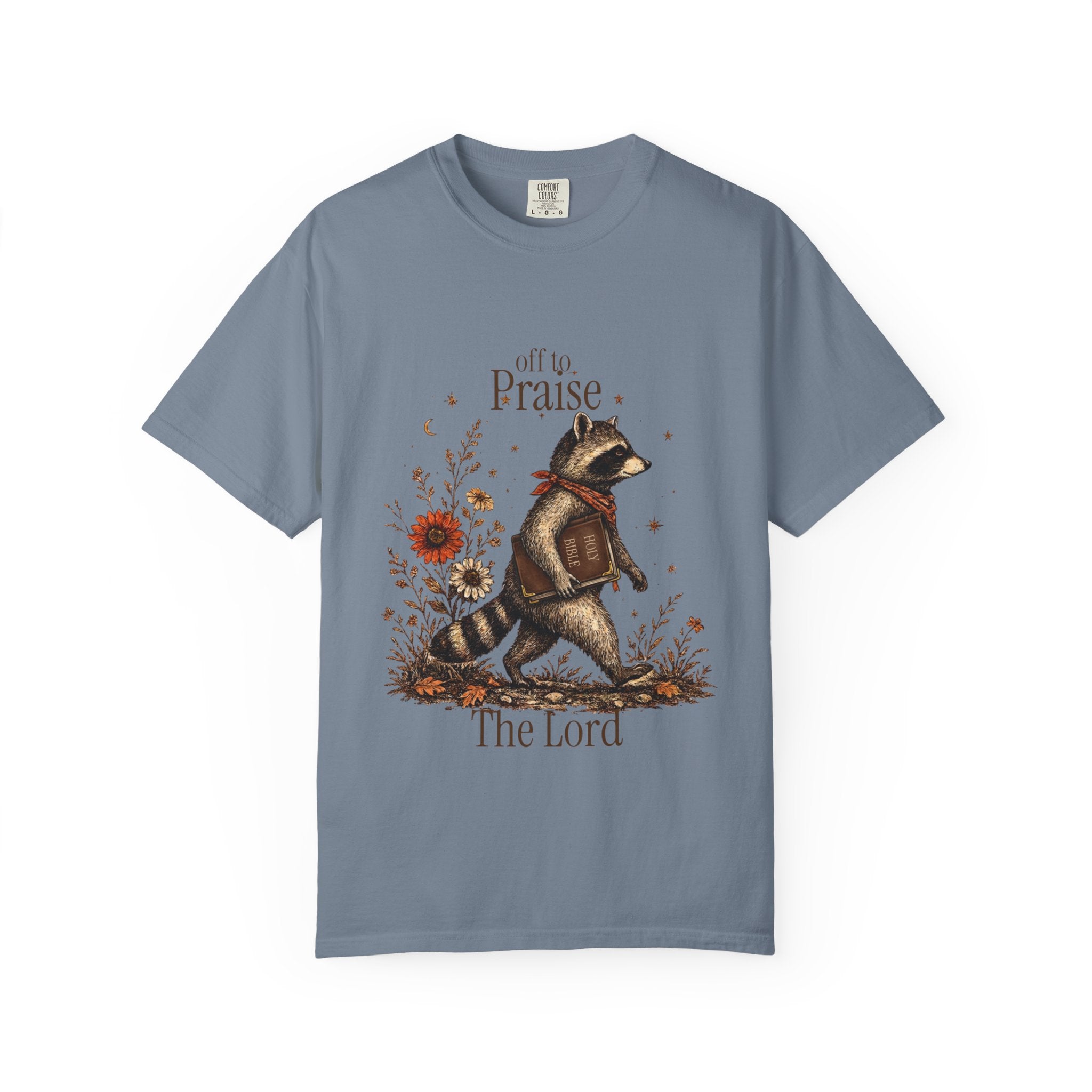 Praise the Lord Raccoon T-Shirt — Faith Graphic Tee