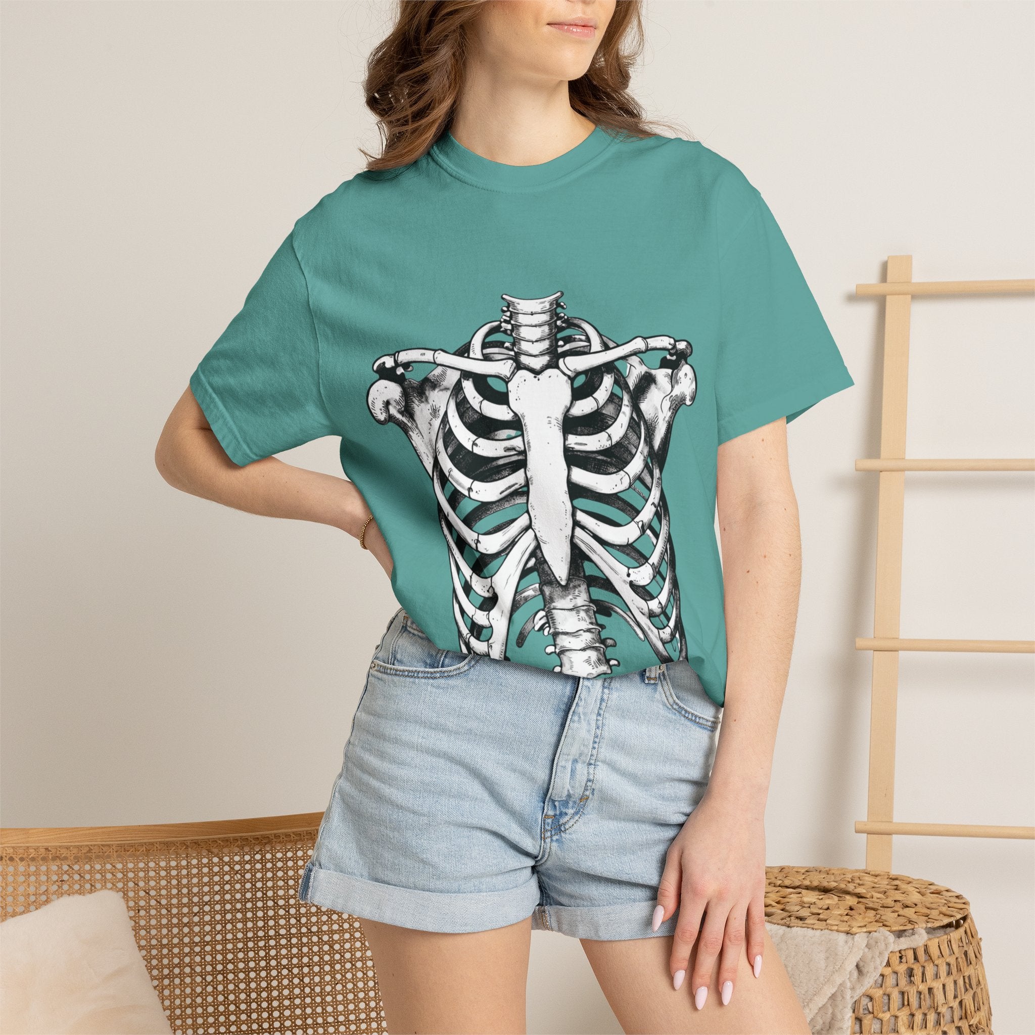 Rib Cage Anatomy T-Shirt — Vintage Skeleton Graphic Tee