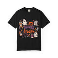 Halloween Sips & Spooks T-Shirt — Cute Coffee Ghosts Pumpkin Graphic Tee