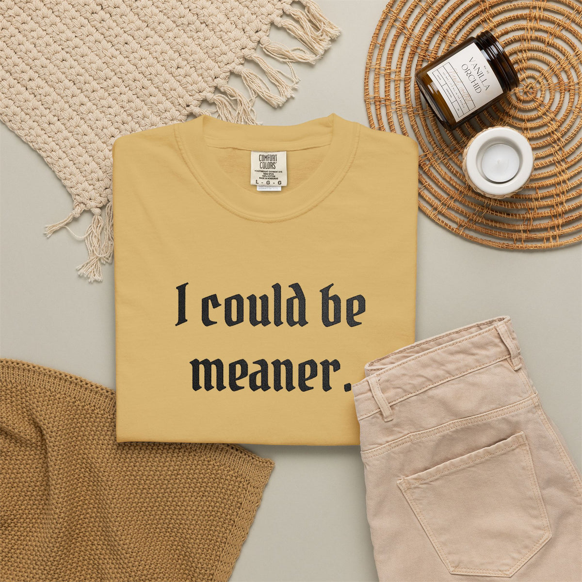 I Could Be Meaner T-Shirt — Funny Goth Quote Tee
