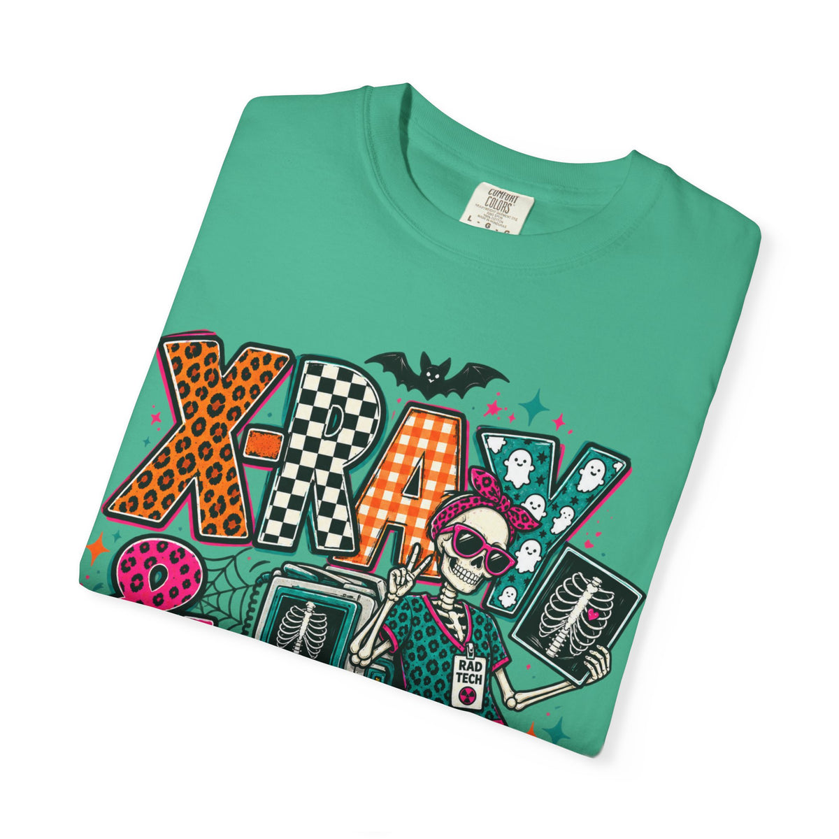 Halloween Floral Witch T-Shirt — "X-Ray & Slay" Graphic Tee