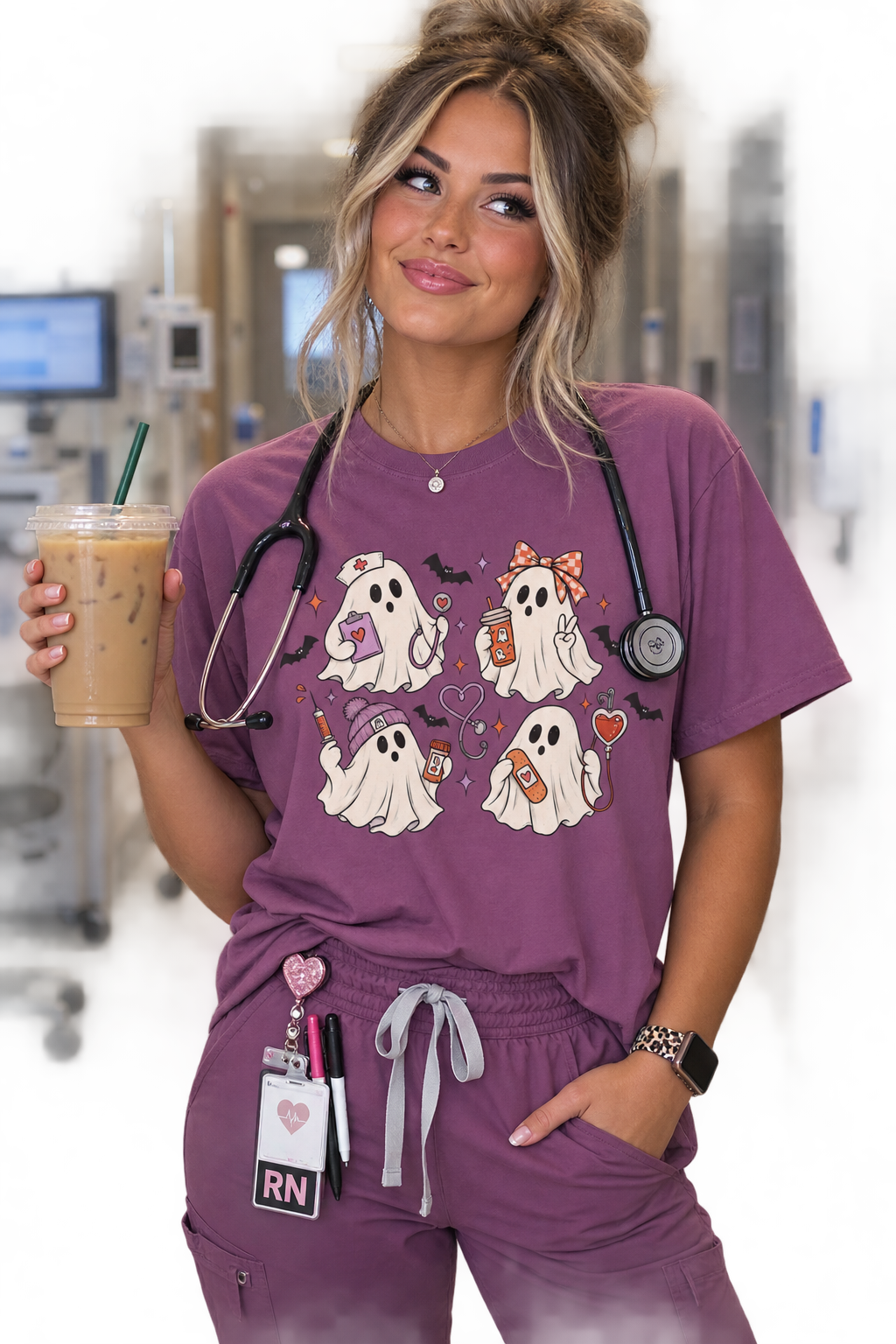 Cute Halloween Ghosts T-Shirt — Kawaii Ghost Squad Costume Tee