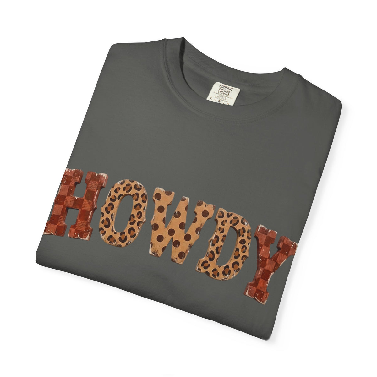 Howdy Leopard Print Tee — Western Graphic Cotton T‑Shirt